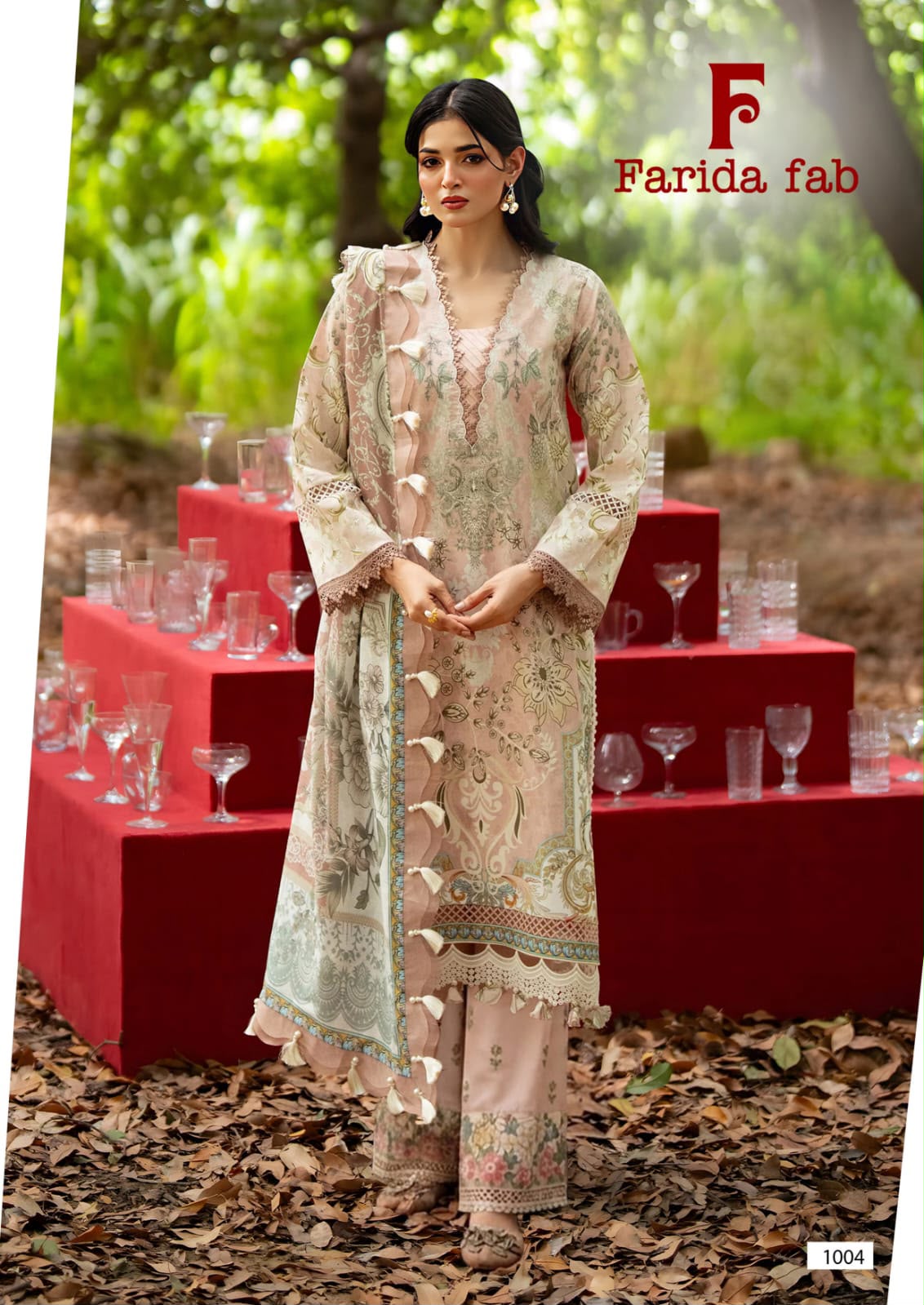 Queens Court Farida Fab Mix Cotton Karachi Salwar Suits Manufacturer Gujarat