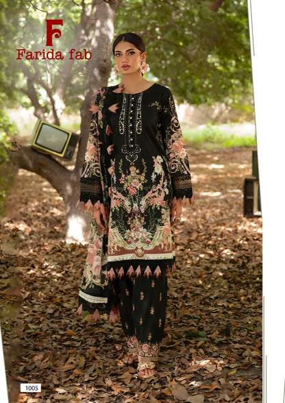Queens Court Farida Fab Mix Cotton Karachi Salwar Suits Manufacturer Gujarat
