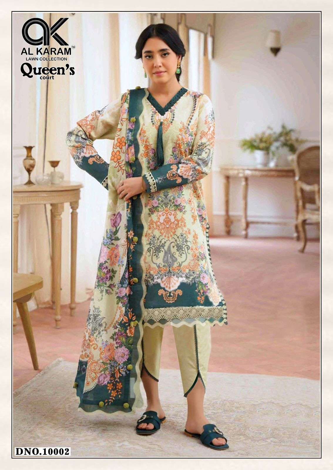 Queens Court Vol 10 Al Karam Cotton Karachi Readymade Suits Wholesaler Gujarat