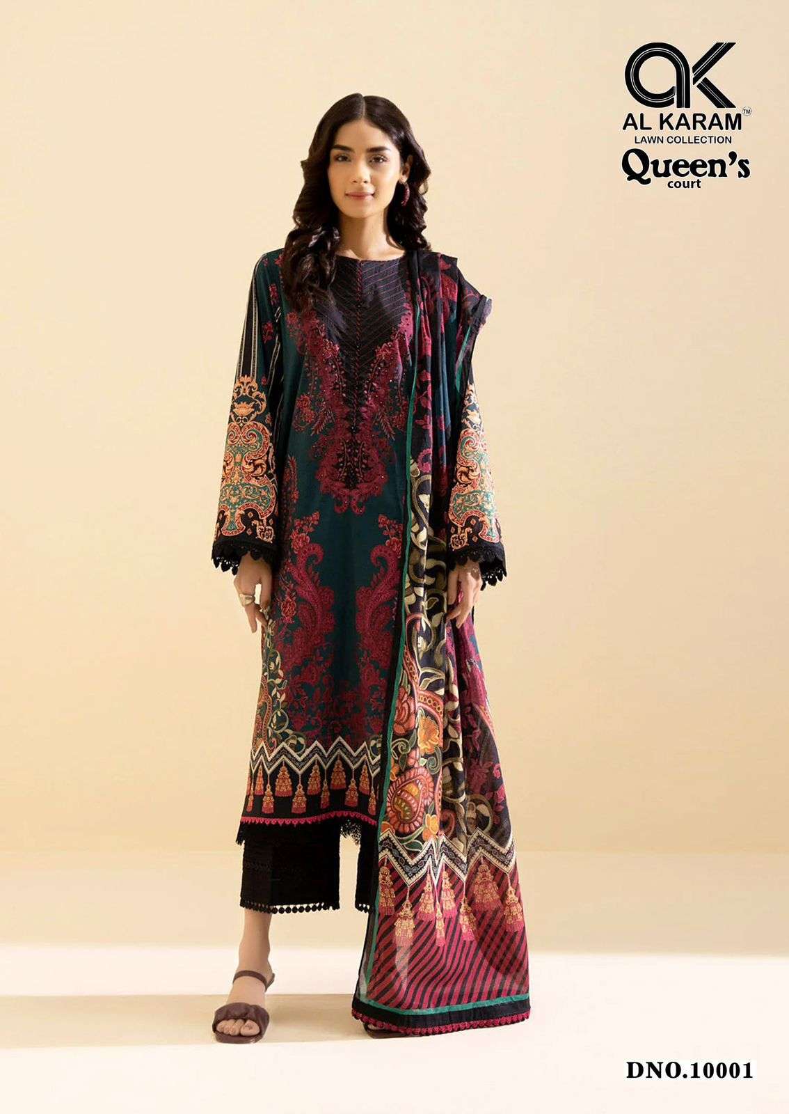 Queens Court Vol 10 Al Karam Cotton Karachi Readymade Suits Wholesaler Gujarat