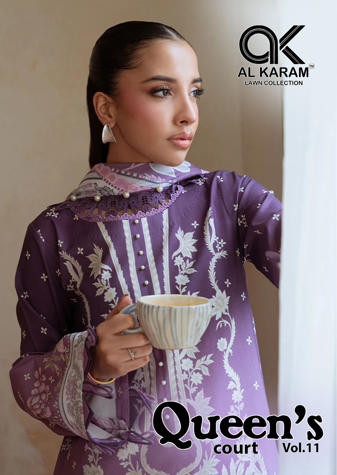 Queens Court Vol 11 Al Karam Cambric Karachi Salwar Suits Exporter Ahmedabad