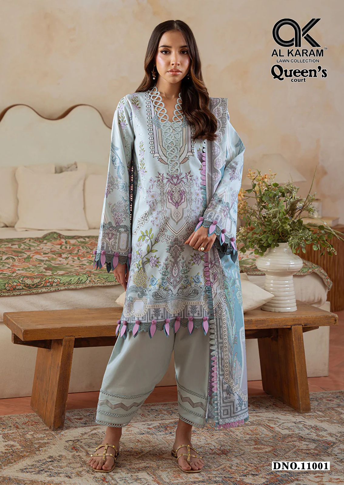 Queens Court Vol 11 Al Karam Cambric Karachi Salwar Suits Exporter Ahmedabad