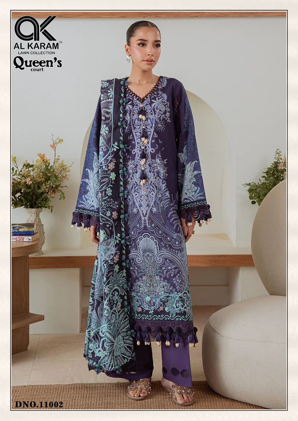 Queens Court Vol 11 Al Karam Cambric Karachi Salwar Suits Exporter Ahmedabad