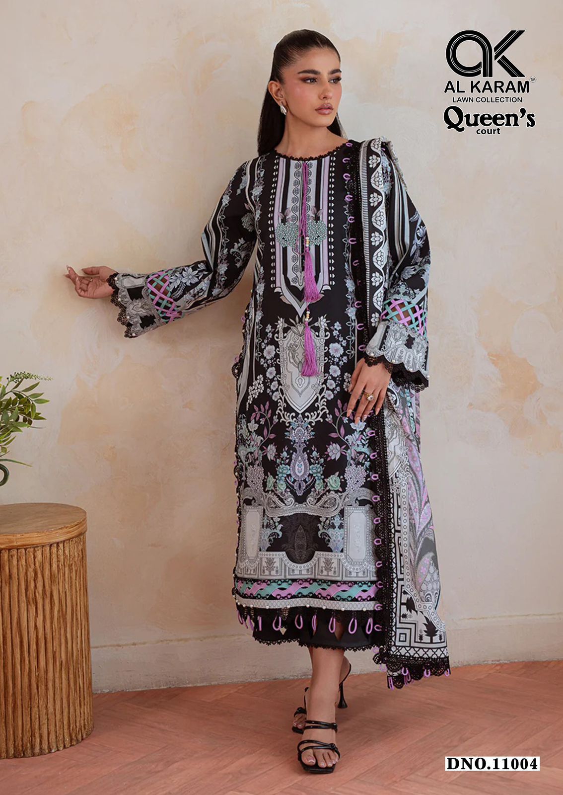 Queens Court Vol 11 Al Karam Cambric Karachi Salwar Suits Exporter Ahmedabad