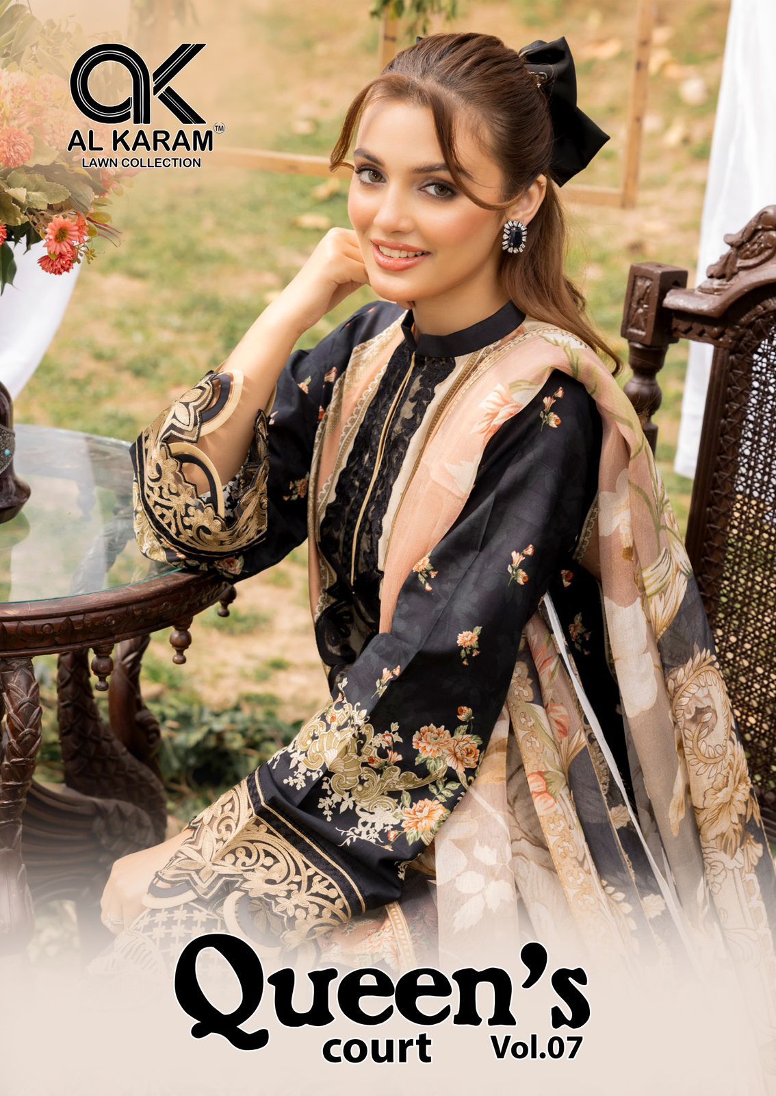 Queens Court Vol 7 Al Karam Cambric Karachi Salwar Suits Manufacturer Gujarat