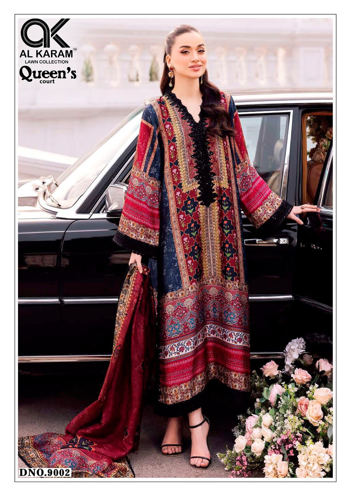 Queens Court Vol 9 Al Karam Cambric Karachi Salwar Suits Manufacturer Gujarat