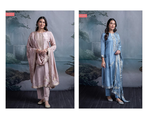 Quila Naariti Silk Jacquard Pant Style Suits Wholesaler