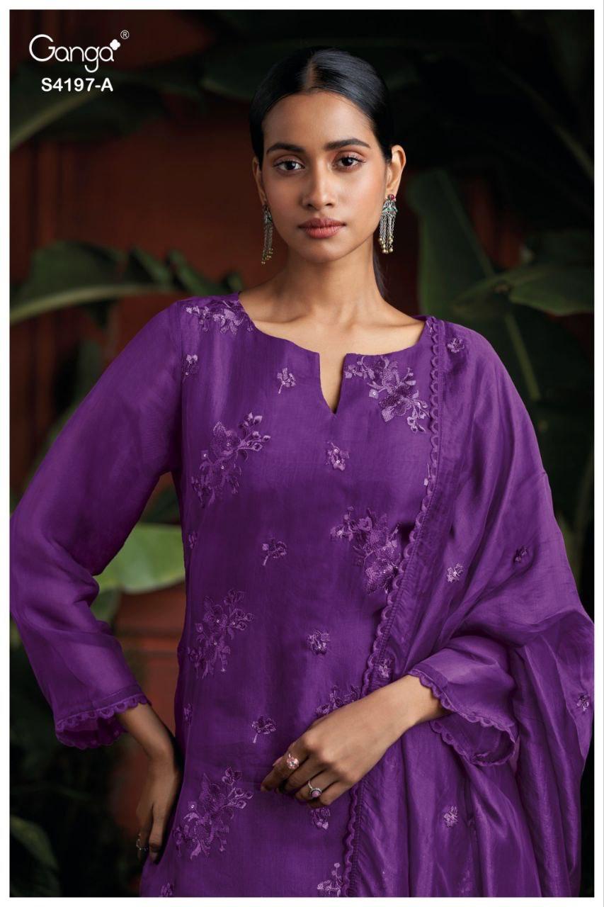 Quina 4197 Ganga Designer Salwar Suits Manufacturer