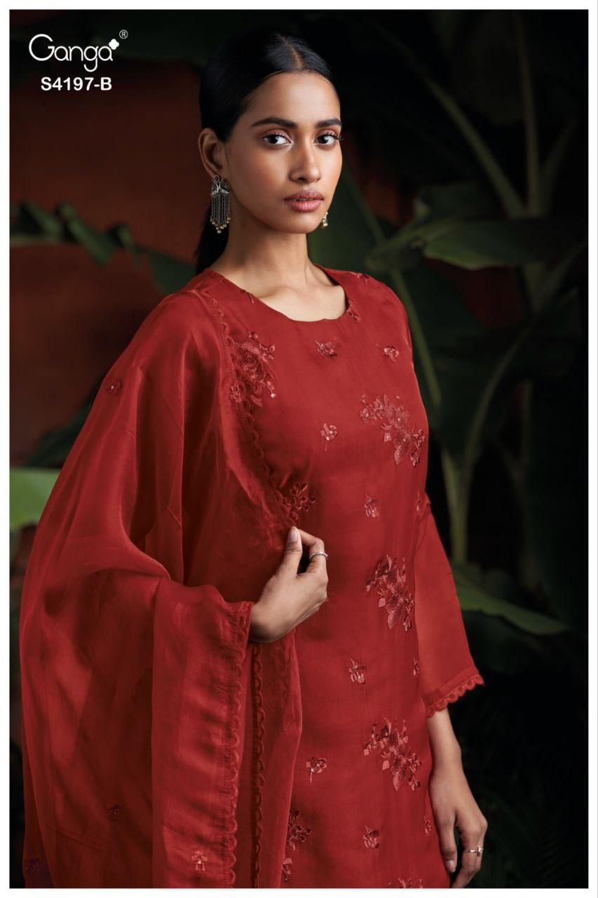 Quina 4197 Ganga Designer Salwar Suits Manufacturer