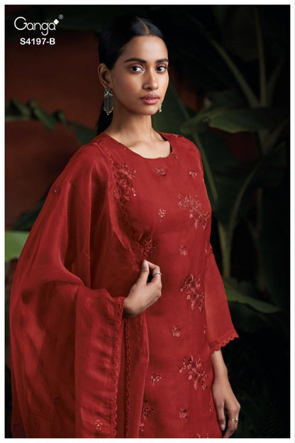 Quina 4197 Ganga Designer Salwar Suits Manufacturer