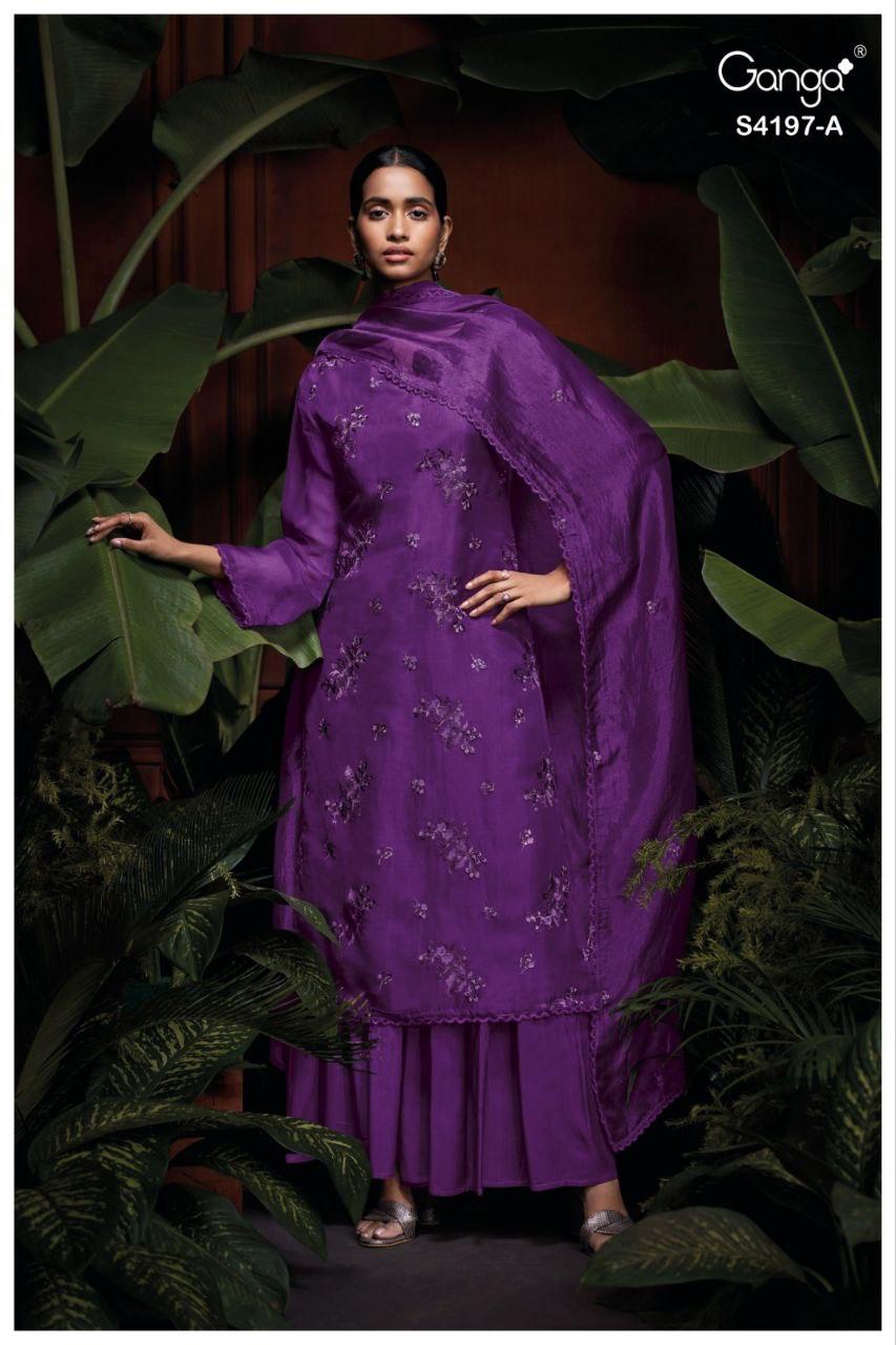 Quina 4197 Ganga Designer Salwar Suits Manufacturer