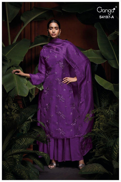 Quina 4197 Ganga Designer Salwar Suits Manufacturer