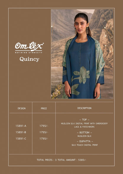 Quincy Omtex Muslin Silk Pant Style Suits Wholesale Price