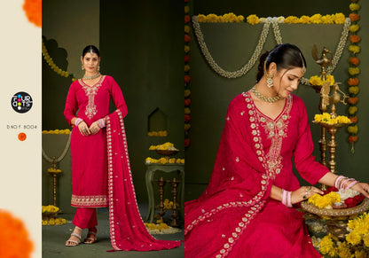 Quinn Four Dots Jacquard Pant Style Suits Wholesaler Gujarat