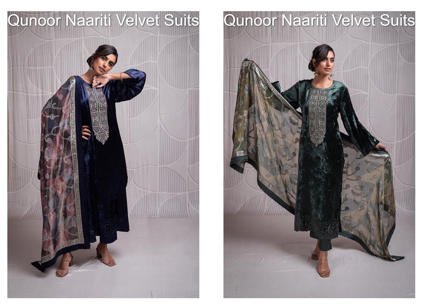 Qunoor Naariti Velvet Suits Supplier India
