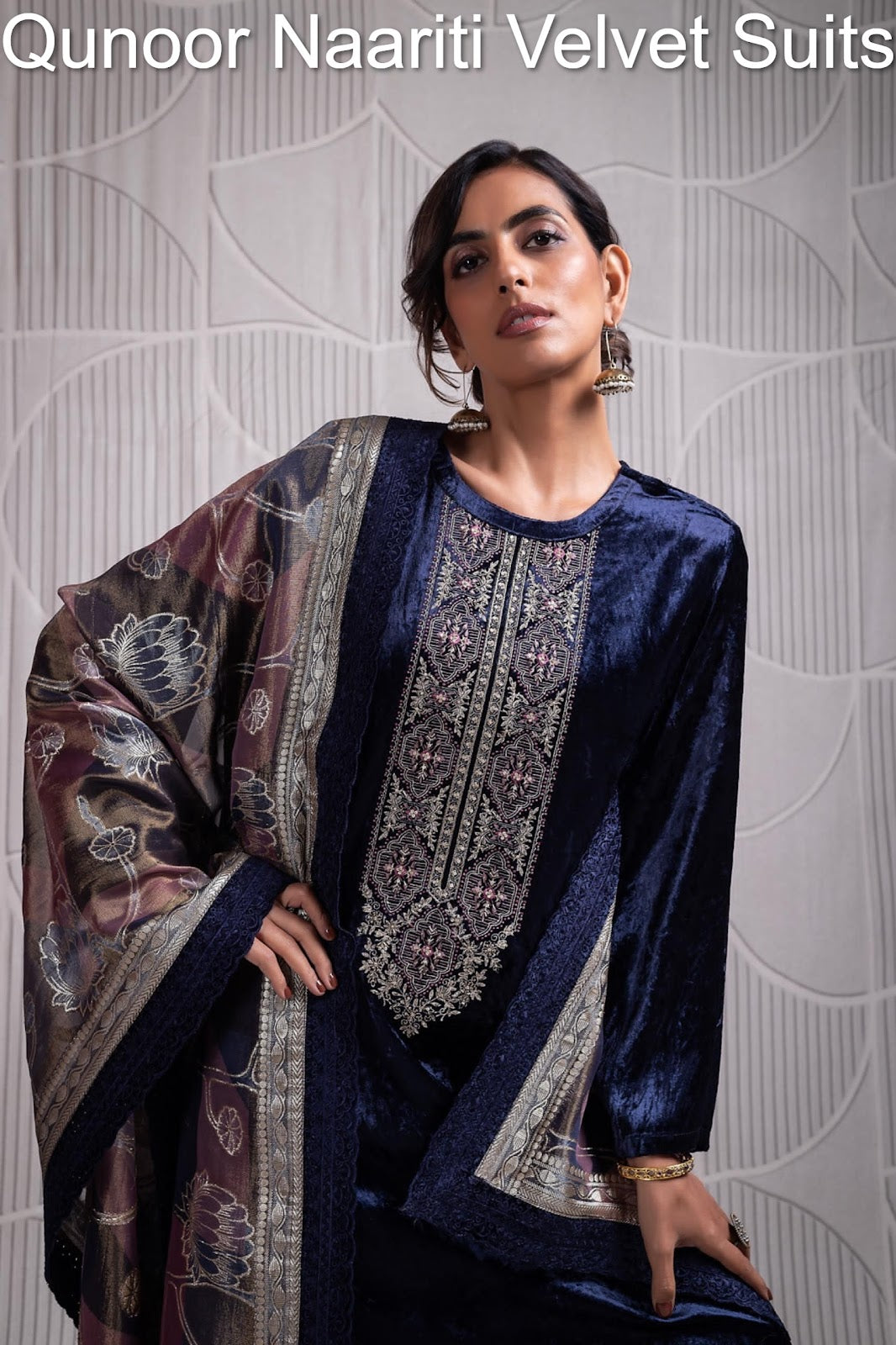 Qunoor Naariti Velvet Suits Supplier India