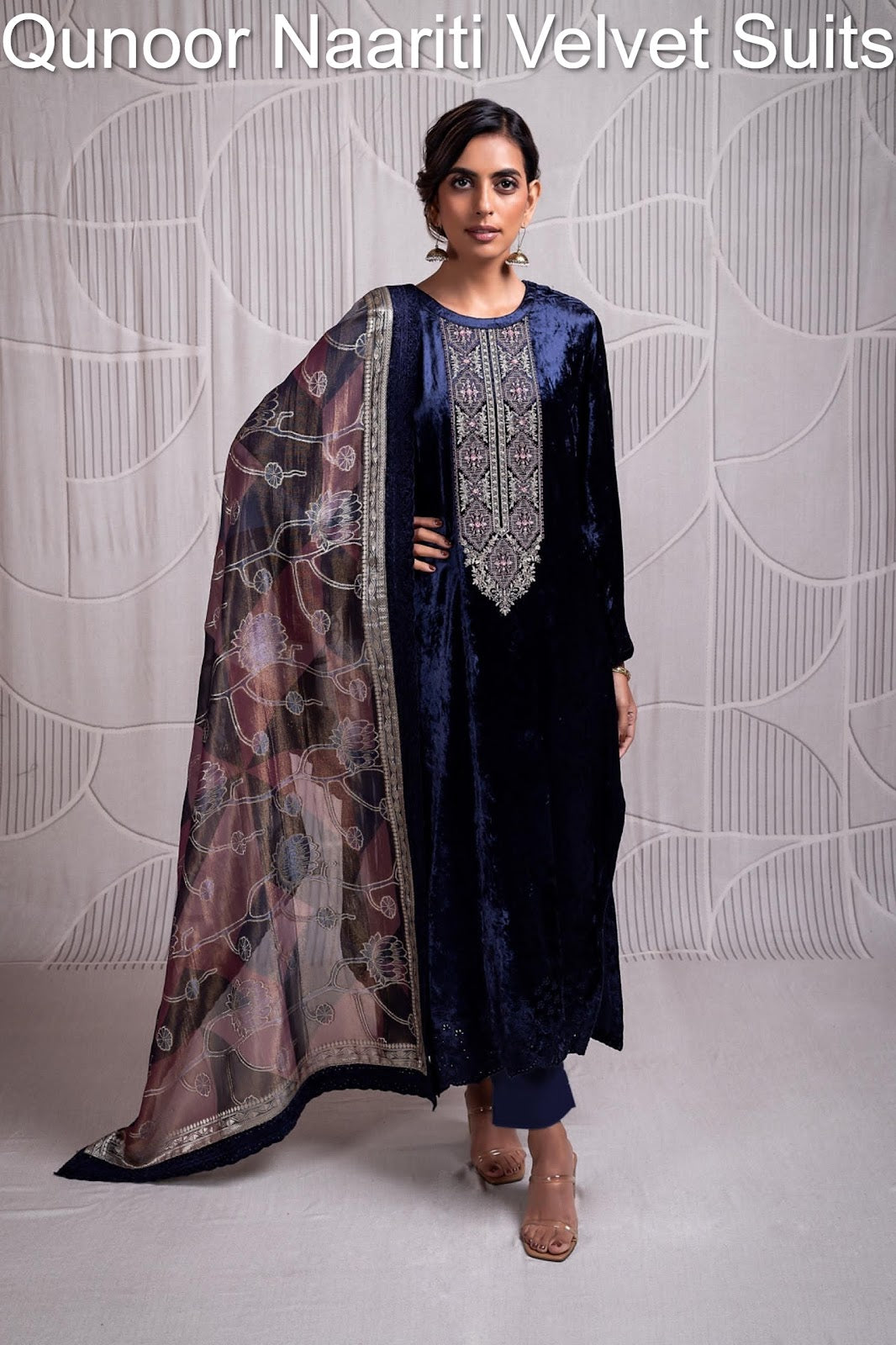 Qunoor Naariti Velvet Suits Supplier India