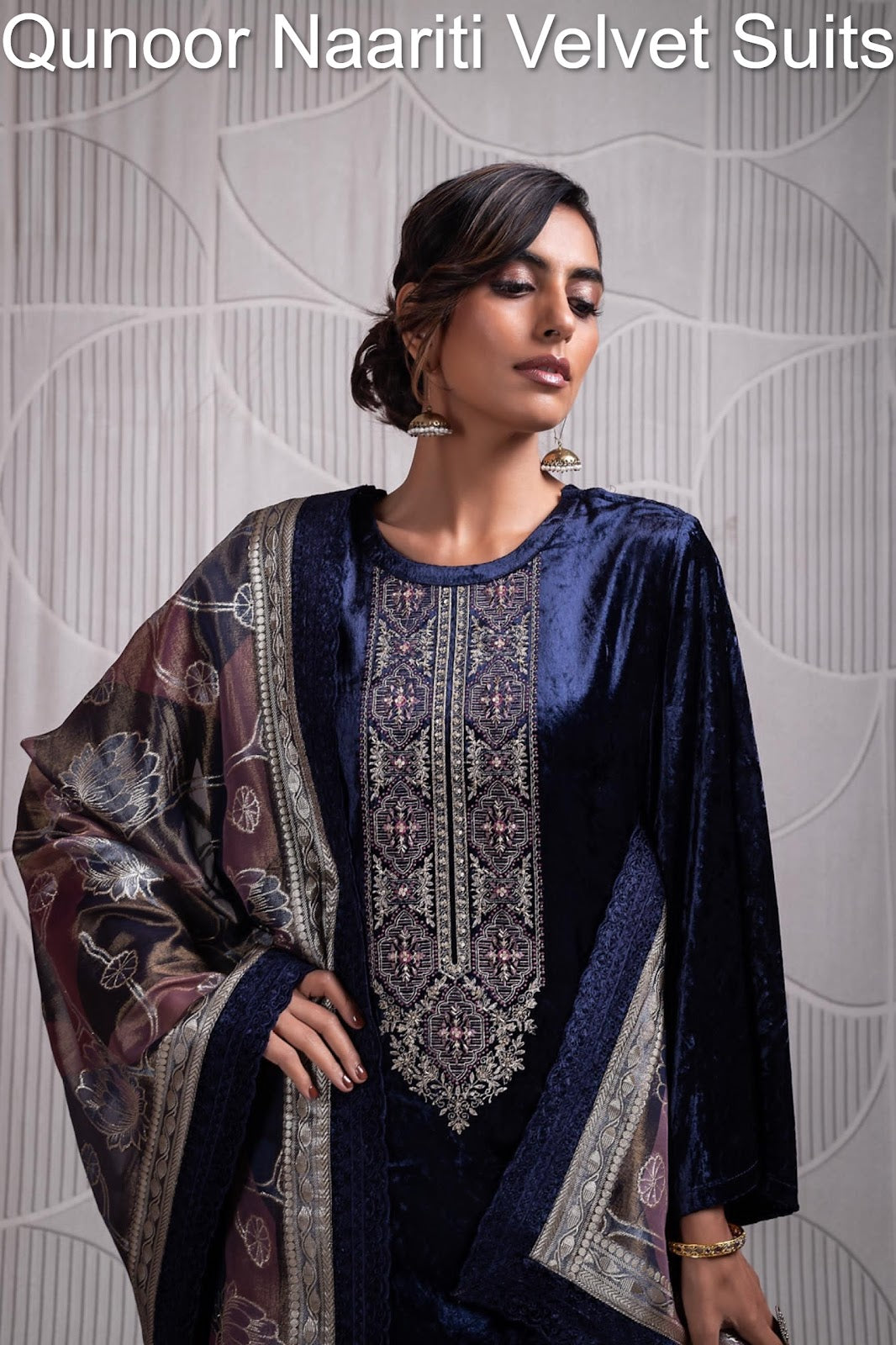 Qunoor Naariti Velvet Suits Supplier India