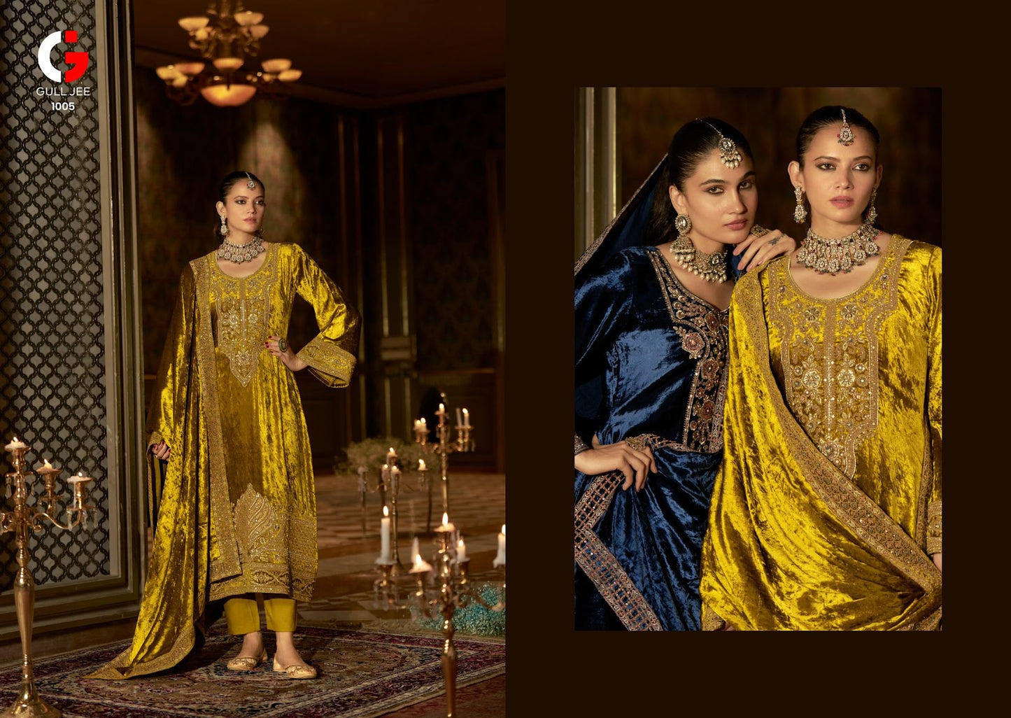 Qurb Gull Jee Velvet Suits Supplier India