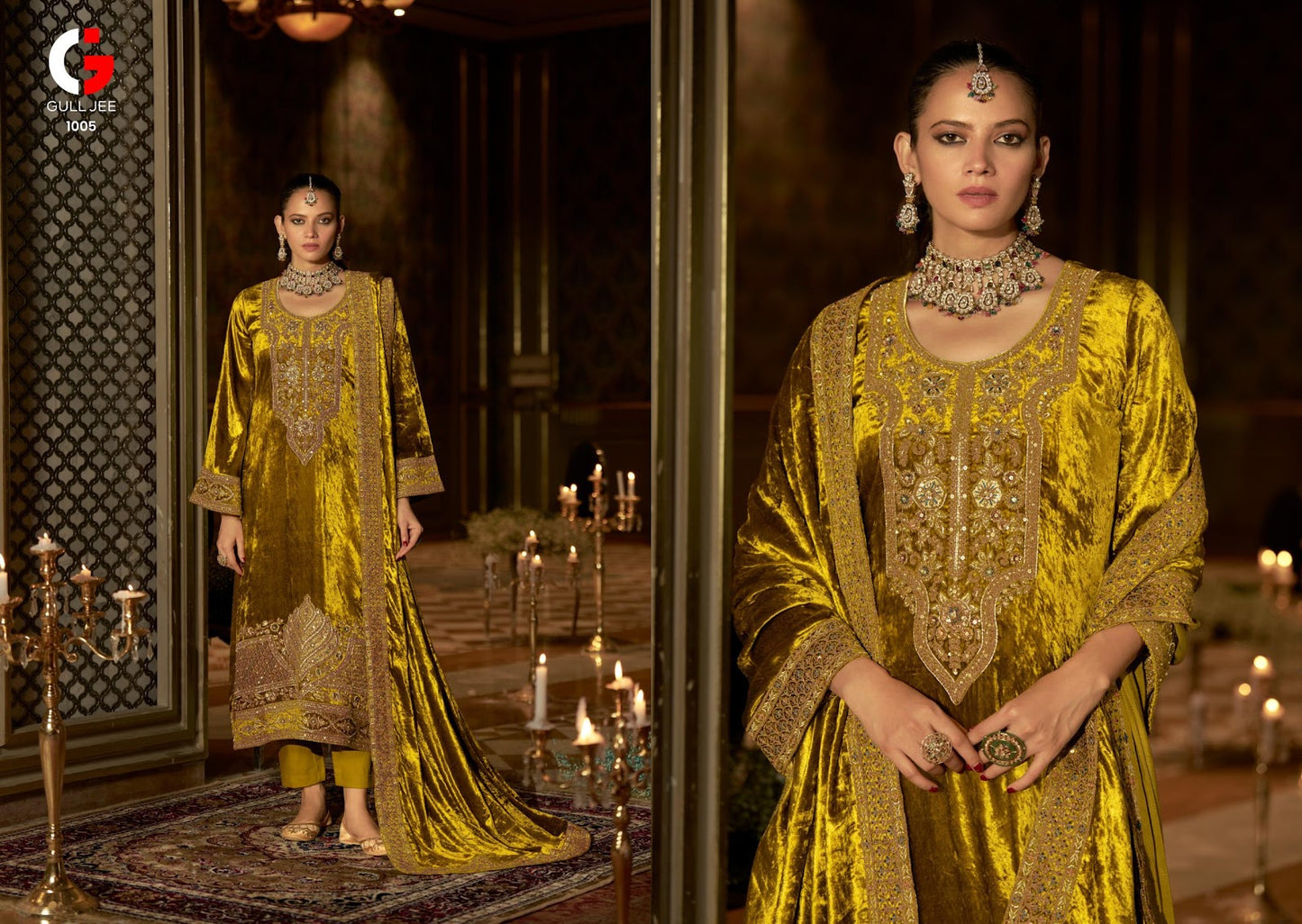 Qurb Gull Jee Velvet Suits Supplier India