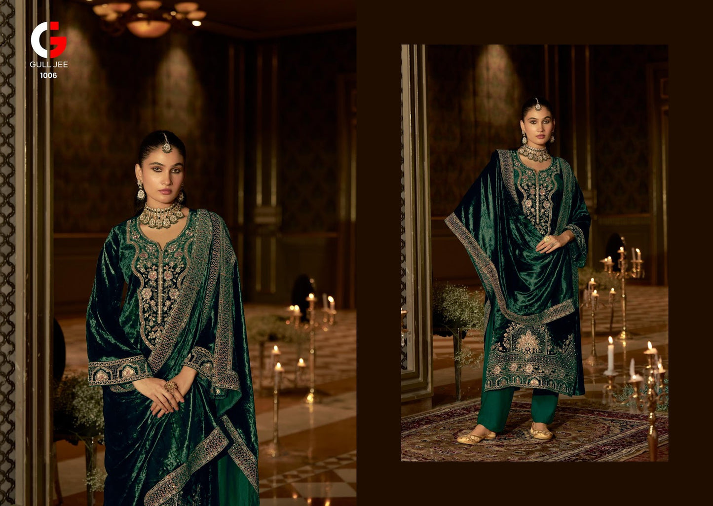 Qurb Gull Jee Velvet Suits Supplier India
