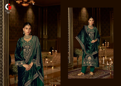Qurb Gull Jee Velvet Suits Supplier India