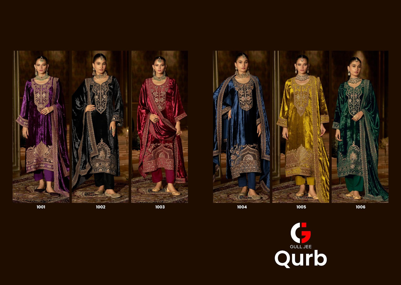 Qurb Gull Jee Velvet Suits Supplier India