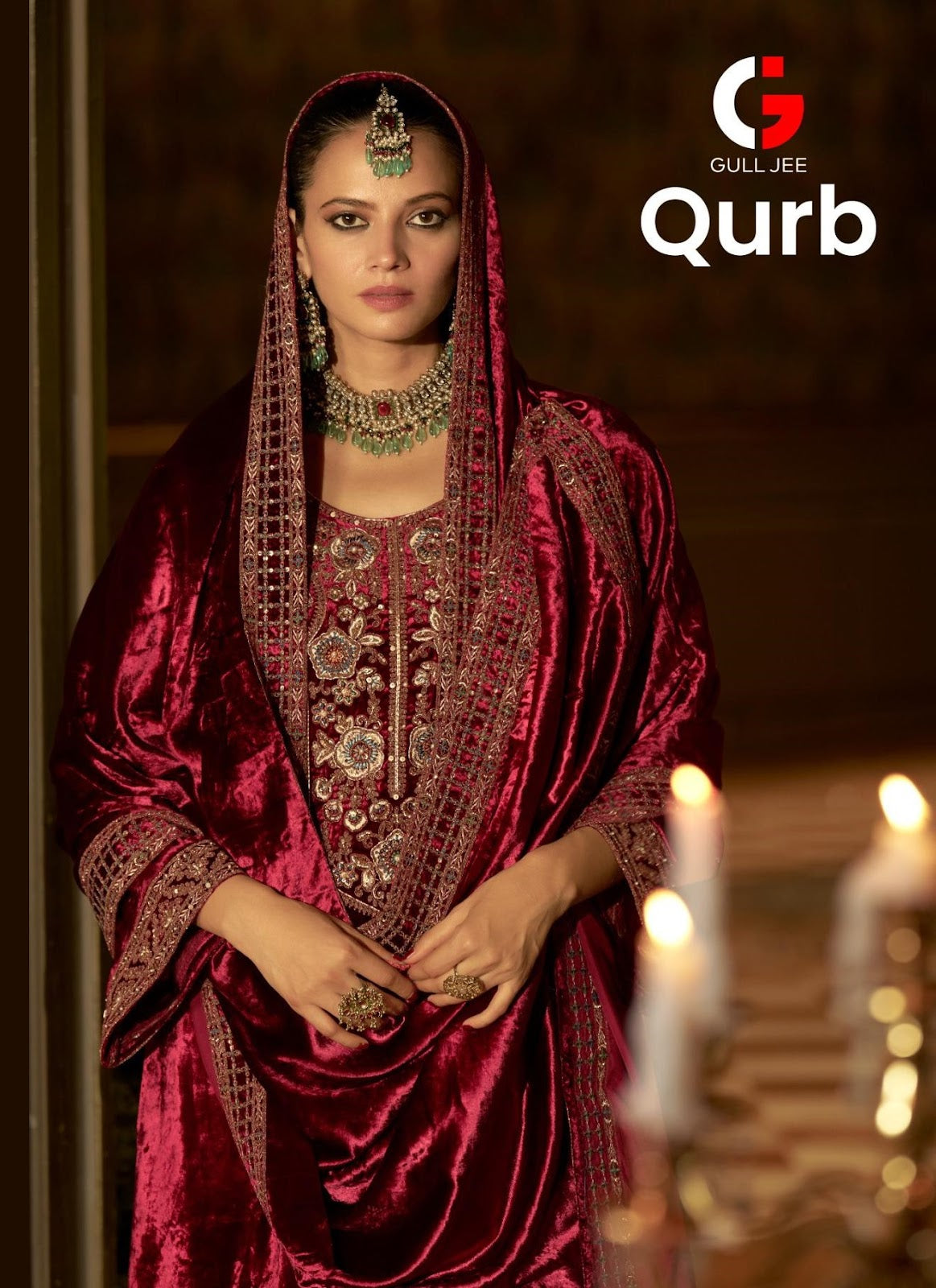 Qurb Gull Jee Velvet Suits Supplier India