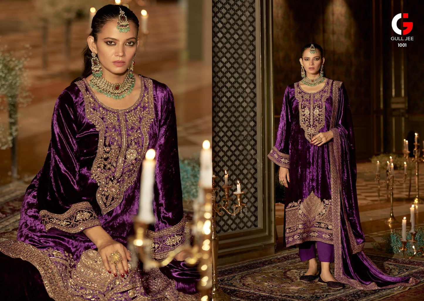 Qurb Gull Jee Velvet Suits Supplier India