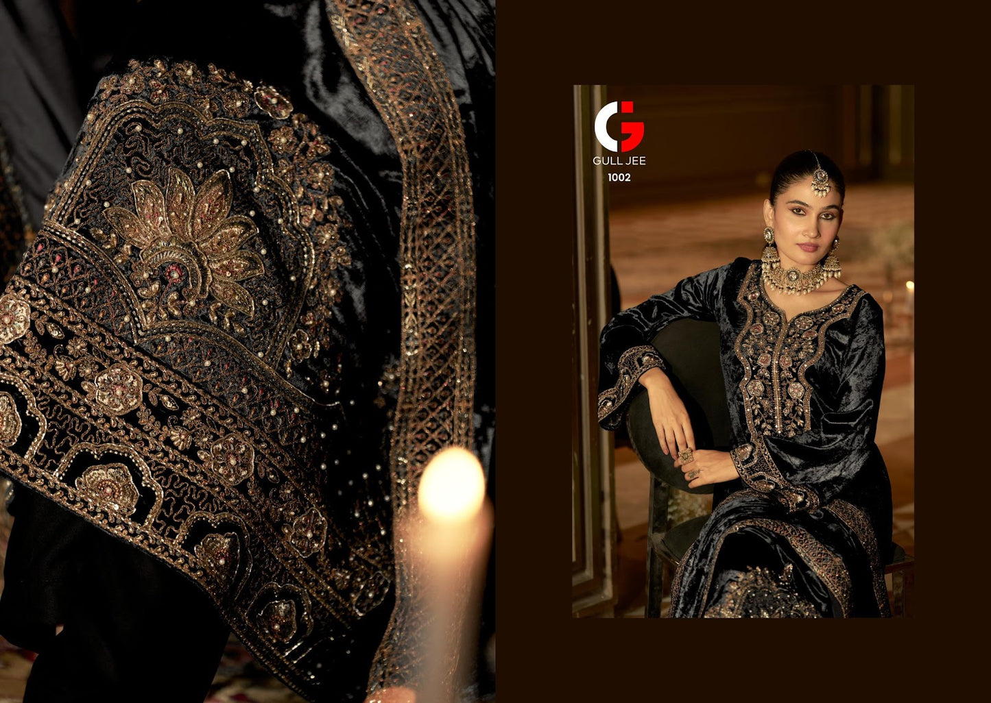 Qurb Gull Jee Velvet Suits Supplier India