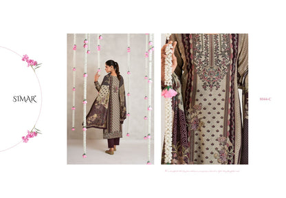 Qurbat 8044 Simar Natural Crape Pant Style Suits Wholesale