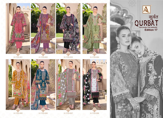 Qurbat Edition 17 Alok Cotton Karachi Salwar Suits Manufacturer Ahmedabad