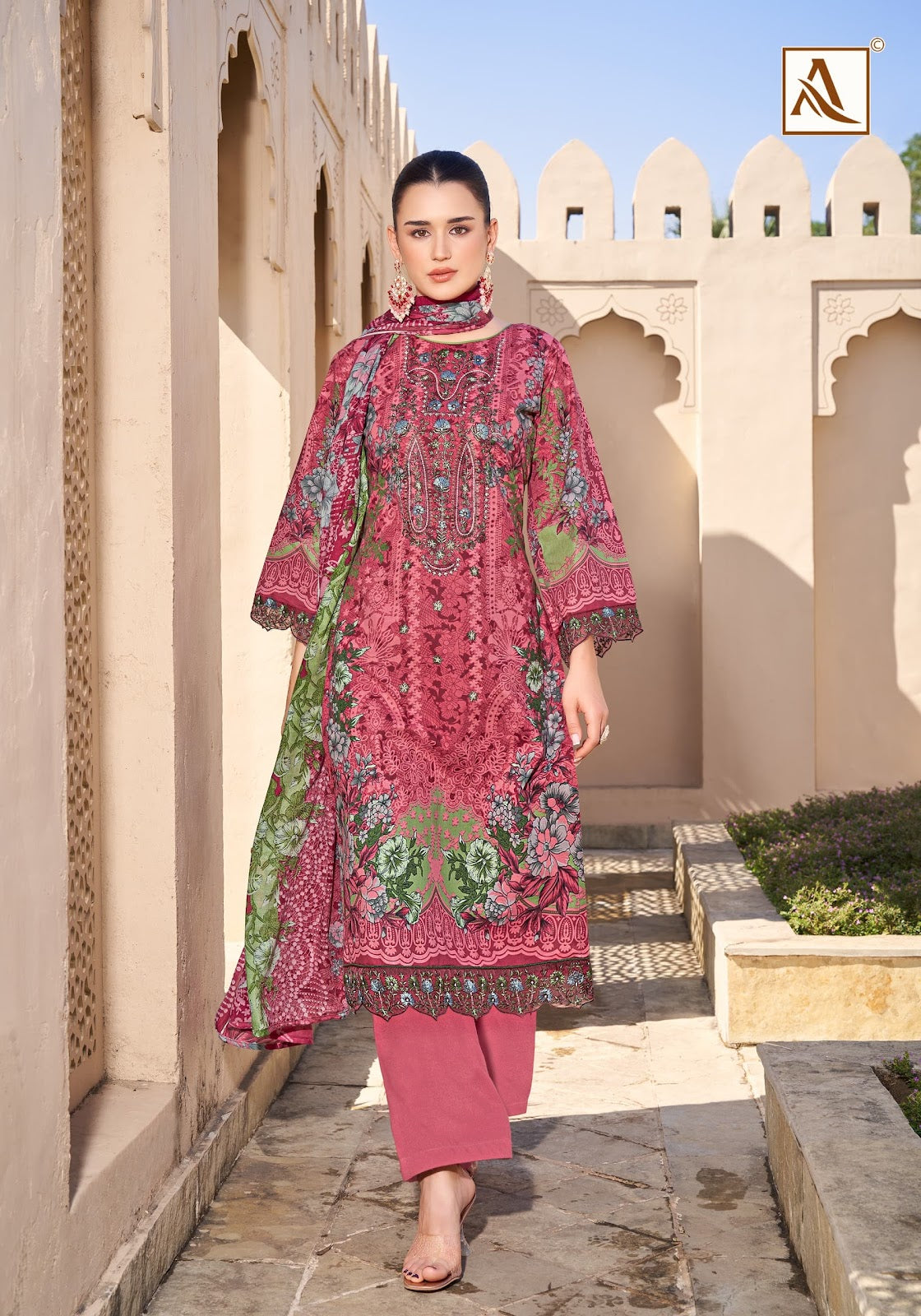 Qurbat Edition 17 Alok Cotton Karachi Salwar Suits Manufacturer Ahmedabad