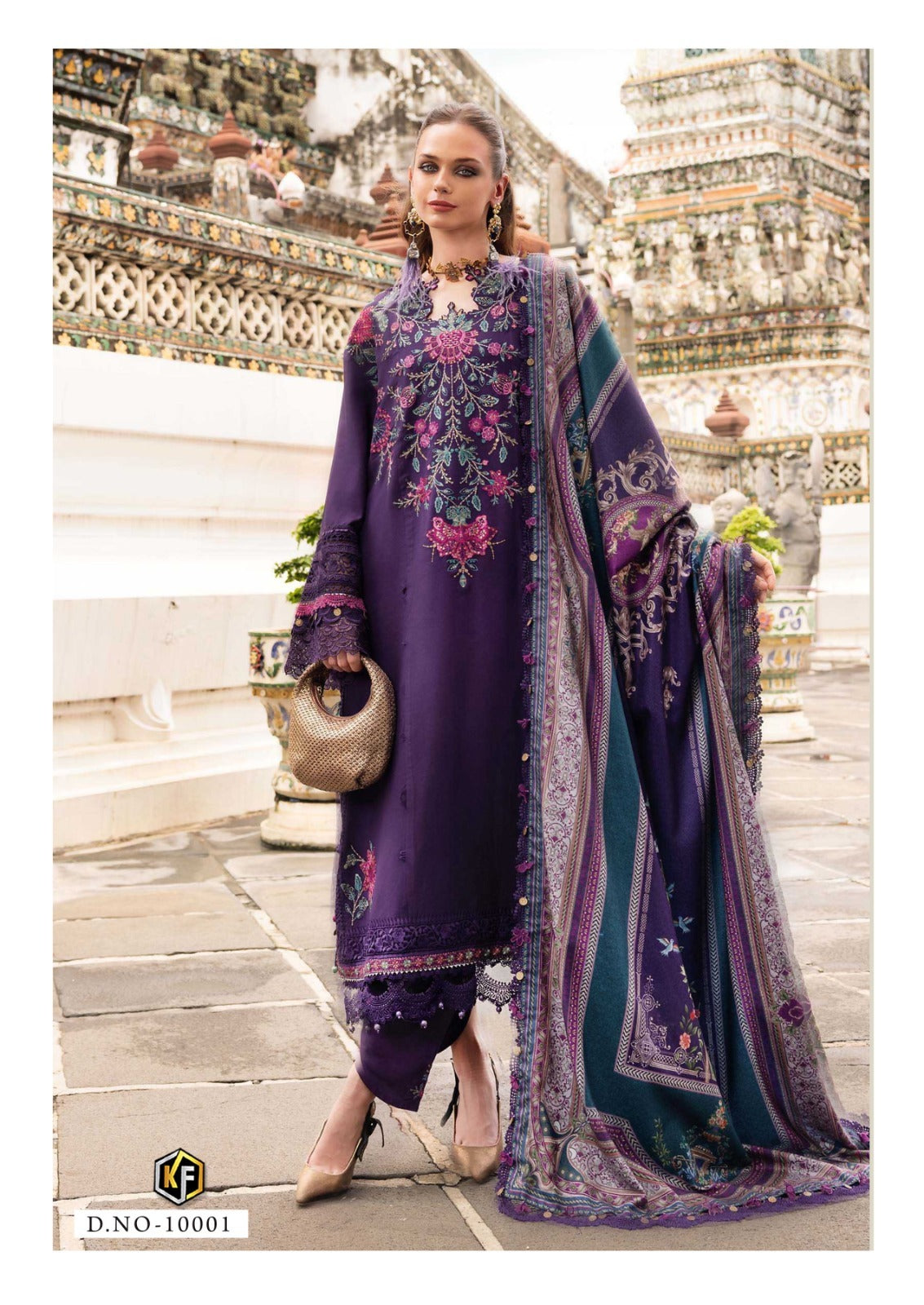 Qurbat Nx Vol 10 Keval Fab Mix Cotton Karachi Salwar Suits Exporter Gujarat