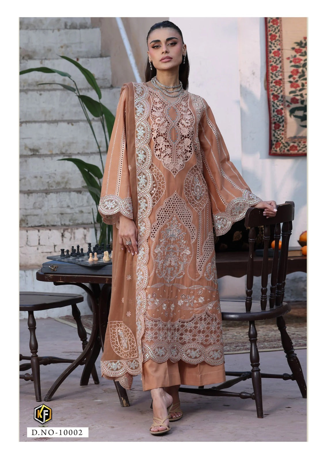 Qurbat Nx Vol 10 Keval Fab Mix Cotton Karachi Salwar Suits Exporter Gujarat