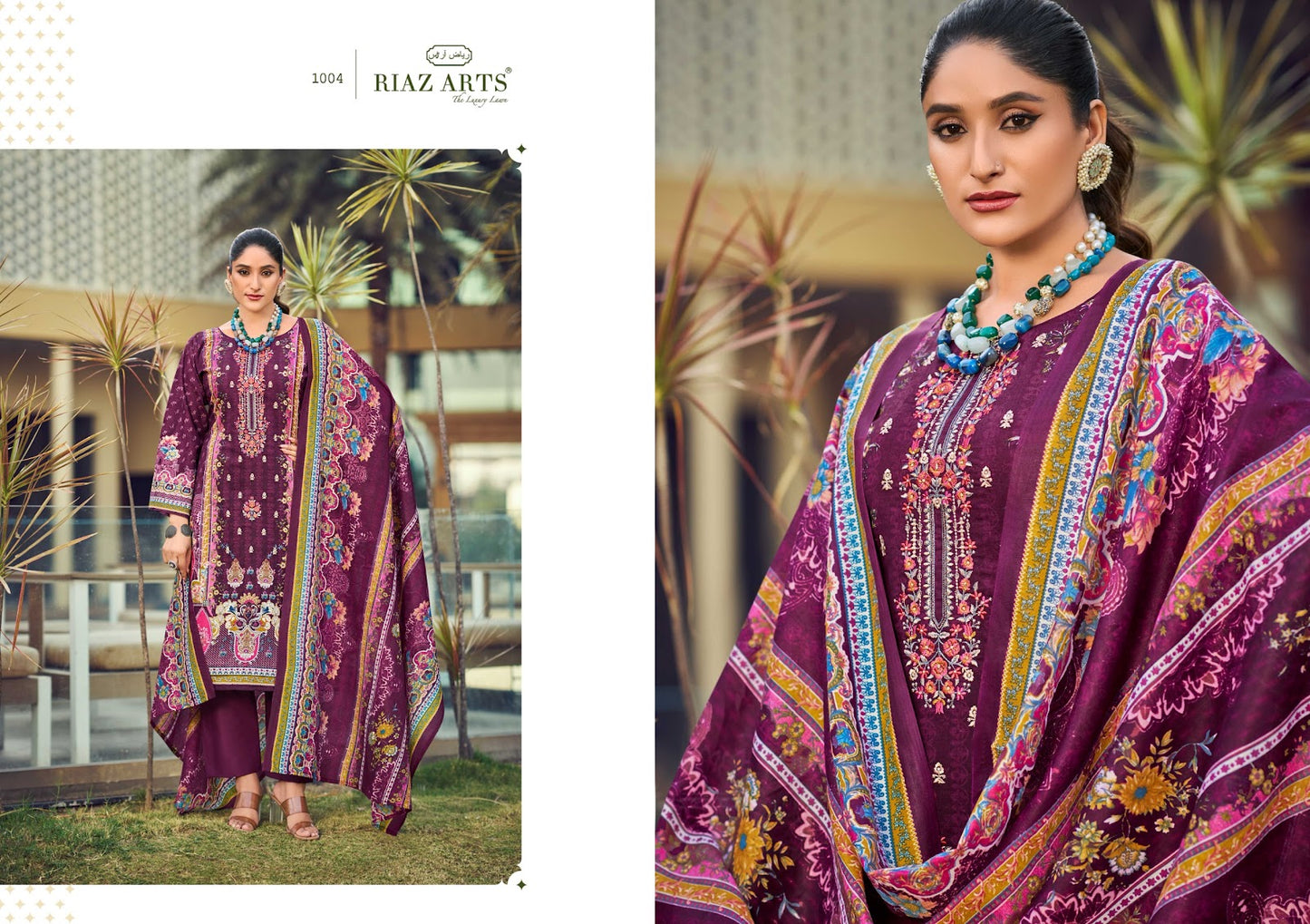 Qurbat Riaz Art Lawn Karachi Salwar Suits Exporter