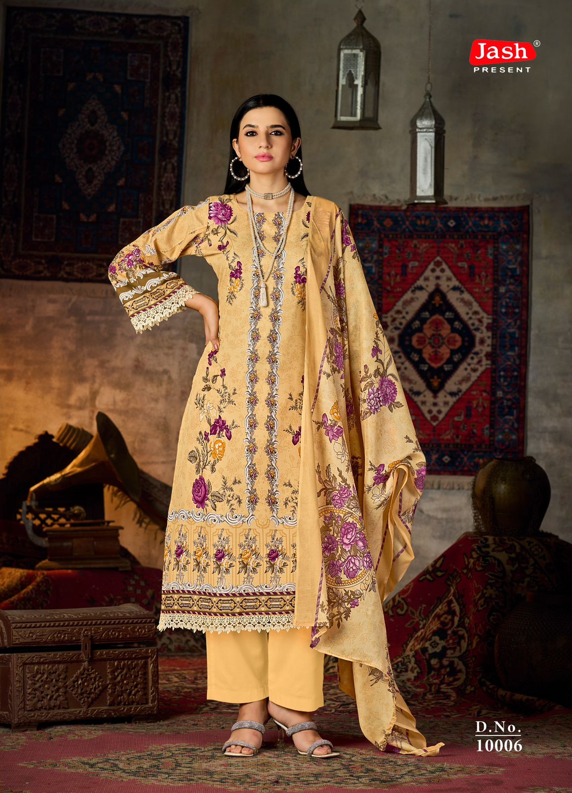 Qurbat Vol 10 Jash Mix Cotton Karachi Salwar Suits Wholesale Rate