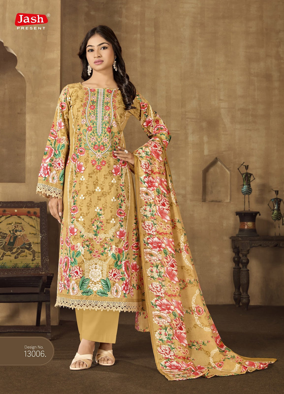 Qurbat Vol 13 Jash Cotton Karachi Salwar Suits Wholesale Rate