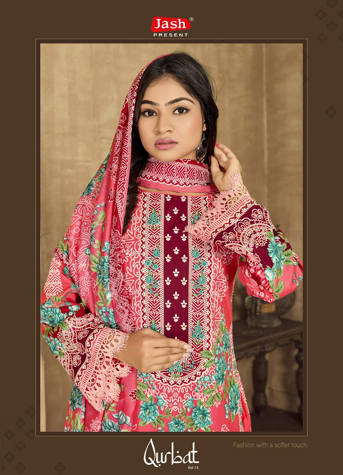 Qurbat Vol 13 Jash Cotton Karachi Salwar Suits Wholesale Rate