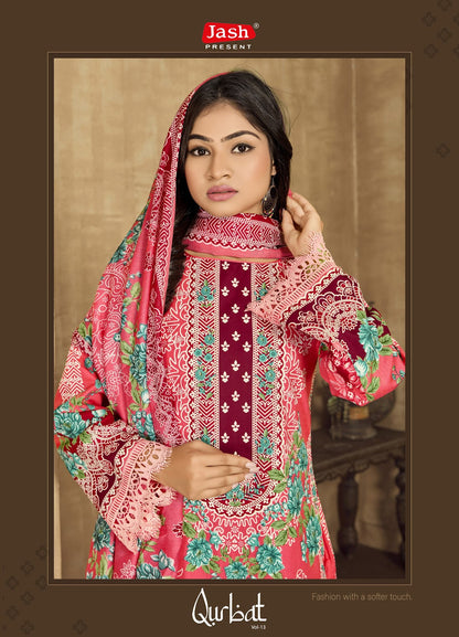 Qurbat Vol 13 Jash Cotton Karachi Salwar Suits Wholesale Rate