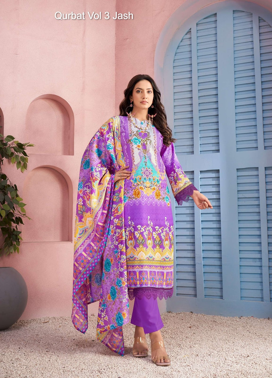 Qurbat Vol 3 Jash Cotton Karachi Salwar Suits Wholesale Price