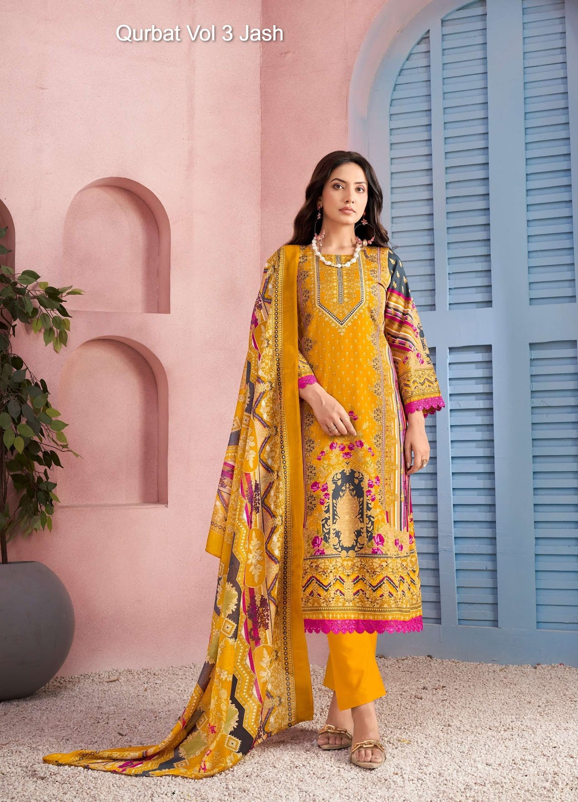 Qurbat Vol 3 Jash Cotton Karachi Salwar Suits Wholesale Price