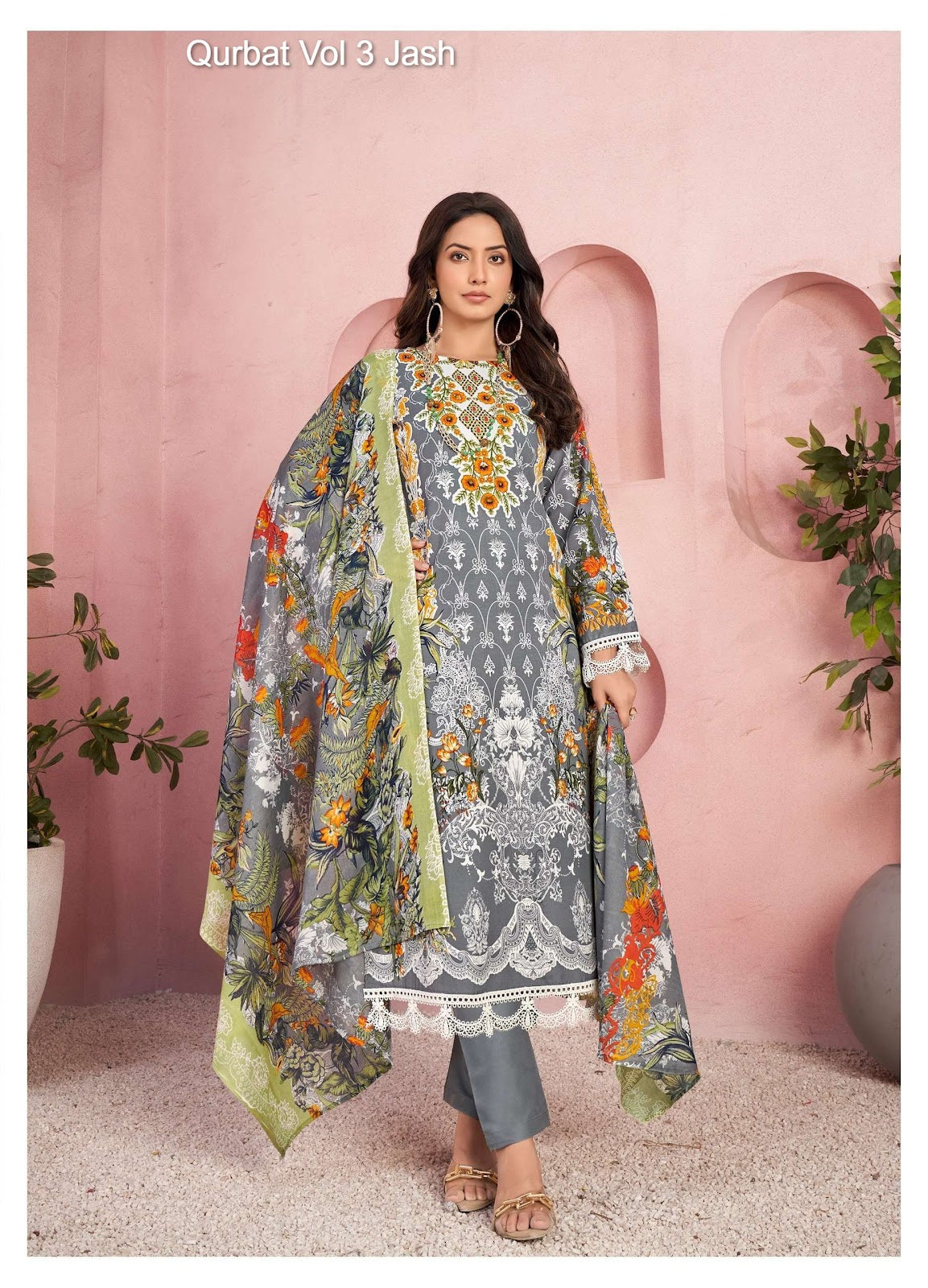 Qurbat Vol 3 Jash Cotton Karachi Salwar Suits Wholesale Price