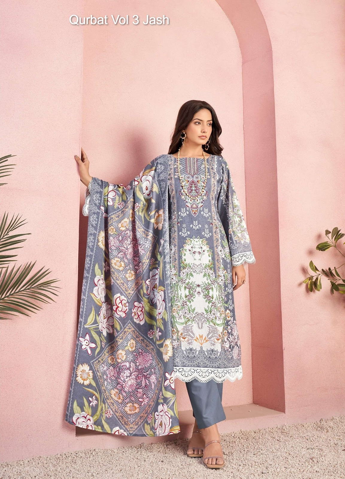 Qurbat Vol 3 Jash Cotton Karachi Salwar Suits Wholesale Price