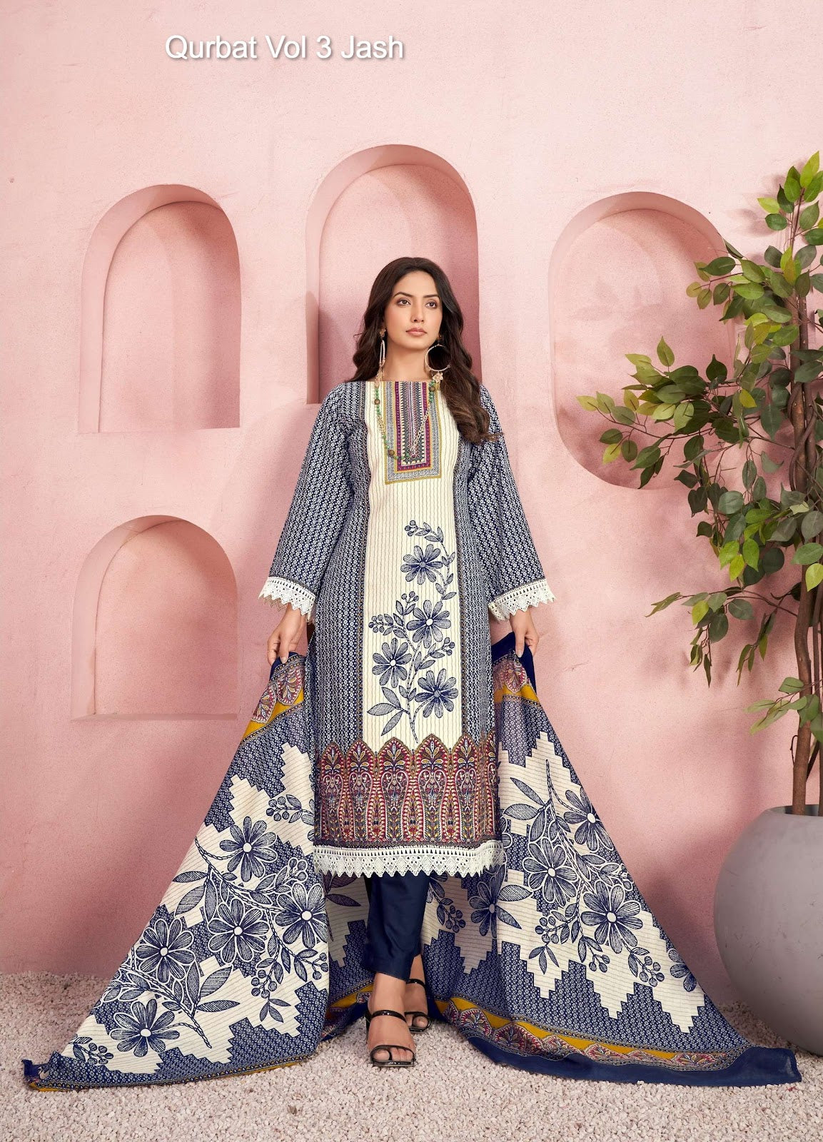 Qurbat Vol 3 Jash Cotton Karachi Salwar Suits Wholesale Price