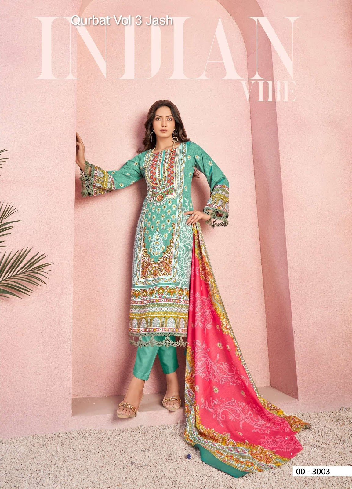 Qurbat Vol 3 Jash Cotton Karachi Salwar Suits Wholesale Price