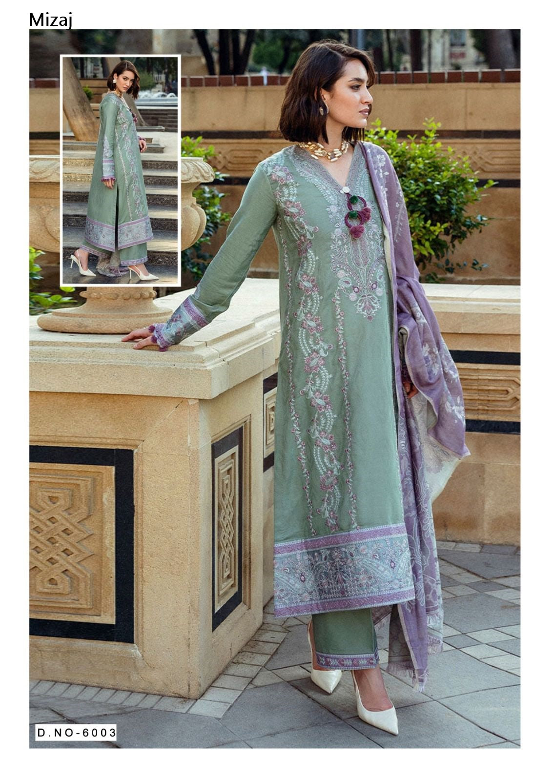 Qurbat Vol 6 Heavy Cotton Luxury Collection Mizaj Karachi Salwar Suits Wholesale Price