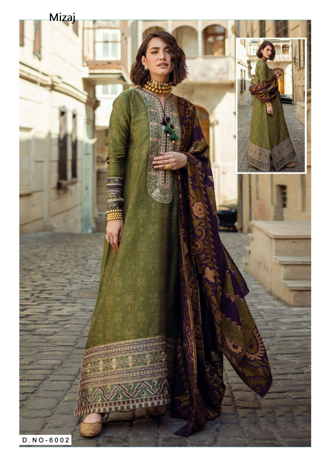 Qurbat Vol 6 Heavy Cotton Luxury Collection Mizaj Karachi Salwar Suits Wholesale Price