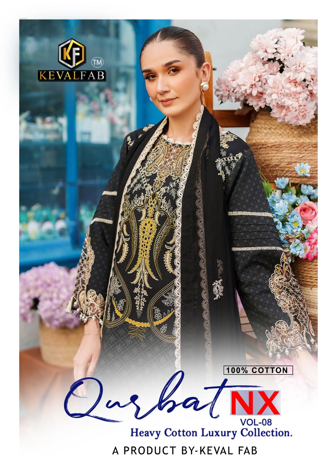 Qurbat Vol 8 Nx Keval Fab Cotton Karachi Salwar Suits Exporter Gujarat