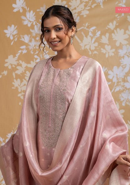Qusdeet Naariti Silk Jacquard Pant Style Suits Supplier Gujarat